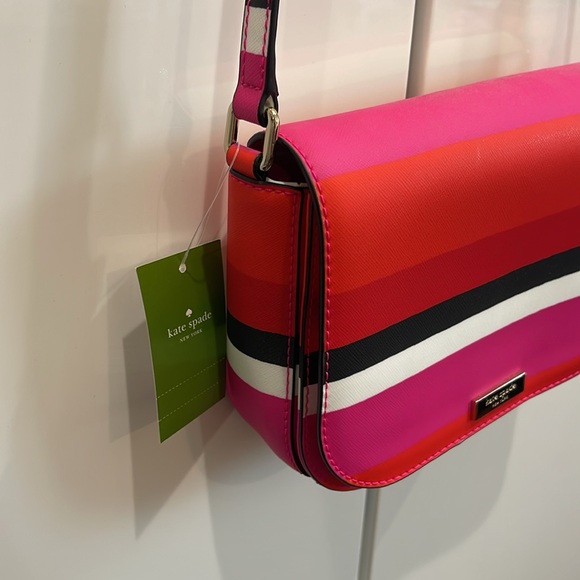 👛 KATE SPADE Laurel Way, Bonita stripe multi Crossbody bag  - New with tags - Picture 15 of 15
